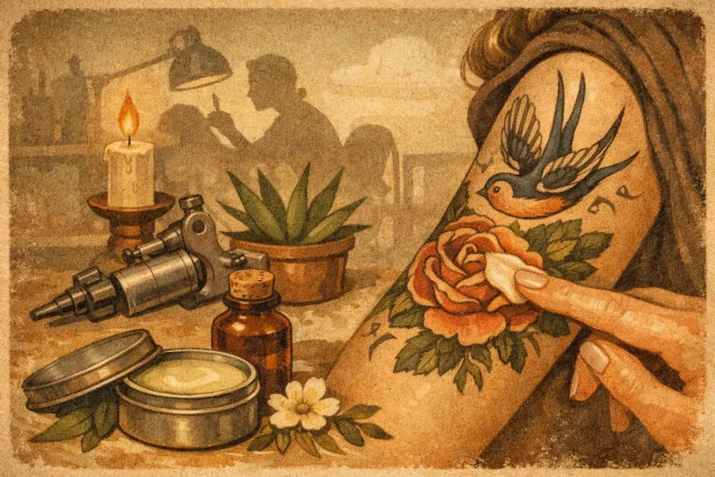 Natuurlijke balsem voor droge tattoo kiezen