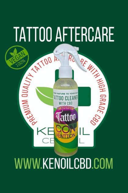 TattooTattaa Limited Edition Kenoil CBD Hennep Tattoo Cleaning Spray 250ml