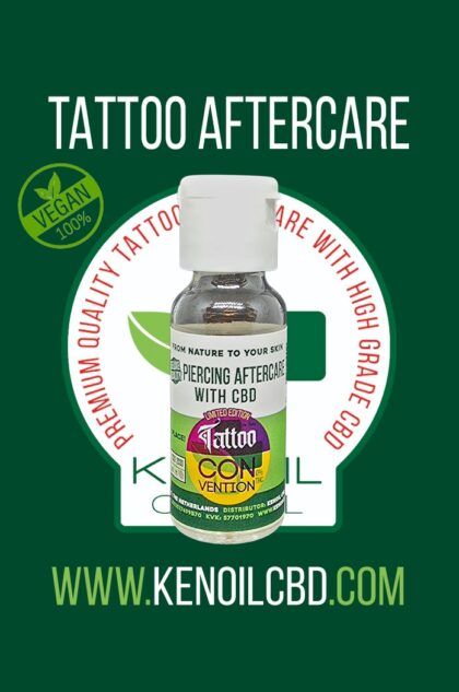 TattooTattaa Limited Edition Kenoil CBD Hennep Piercing Aftercare 20ml ( alcohol )
